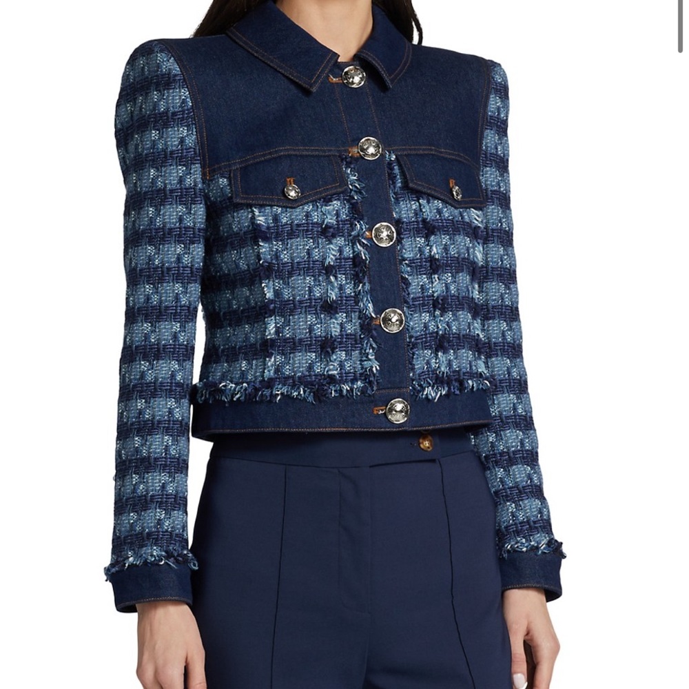 VERONICA BEARD| Santo Jacket Tweed Denim New Without Tags - Picture 6 of 16